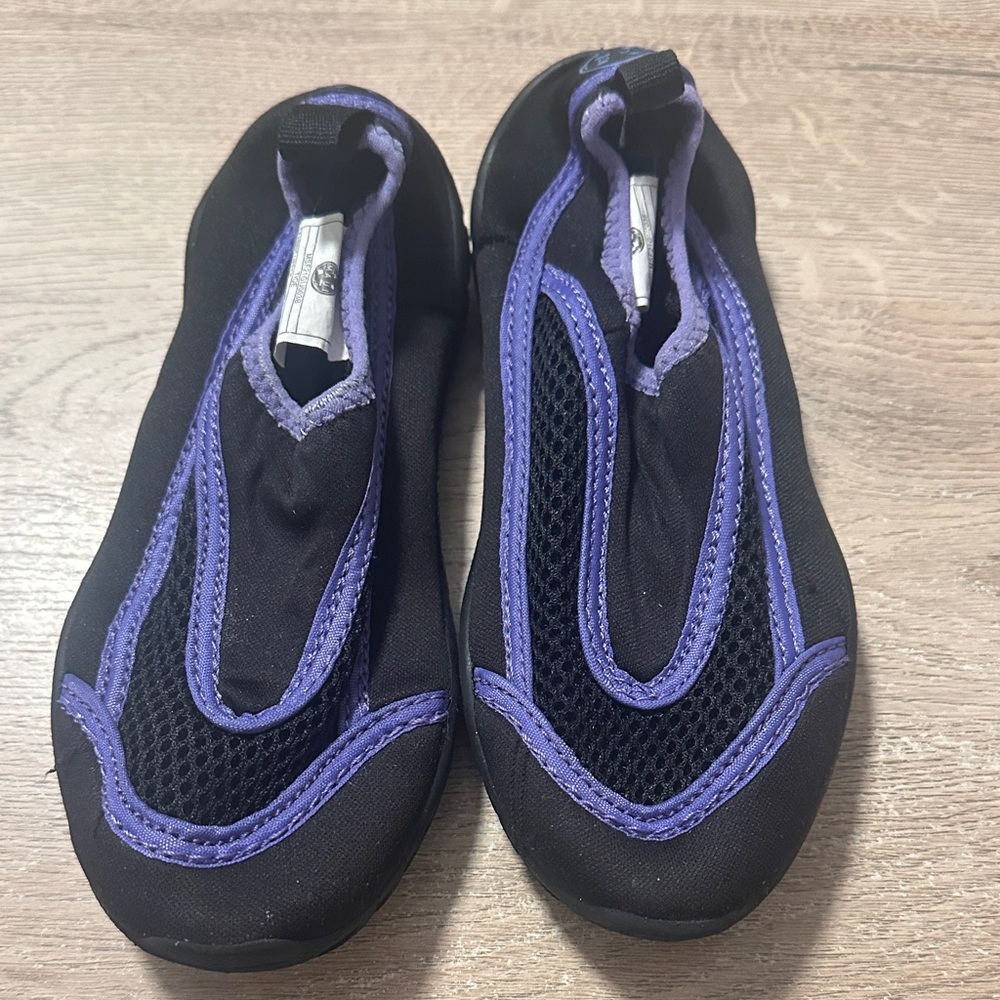 Kids Water Shoes with Purple Trim size 12